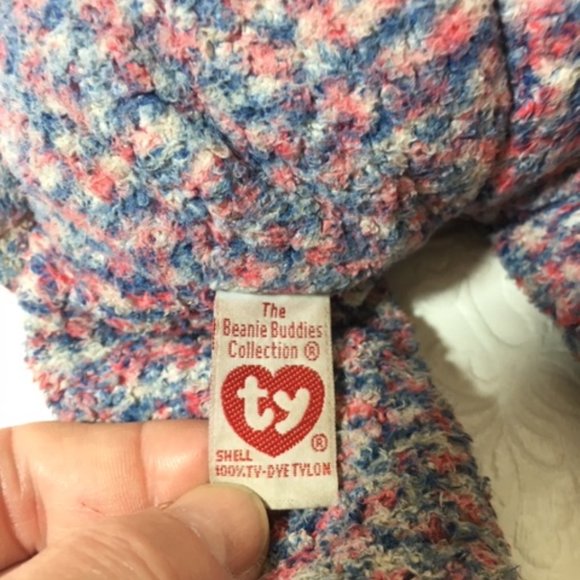 Ty Beanie Buddies 2002 Bear USA 13" Red White Blue Ribbon Bow Patriotic - Picture 5 of 6